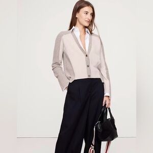 Banana Republic 100% Cashmere Cardigan Womens XS Taupe Beige Button Sweater